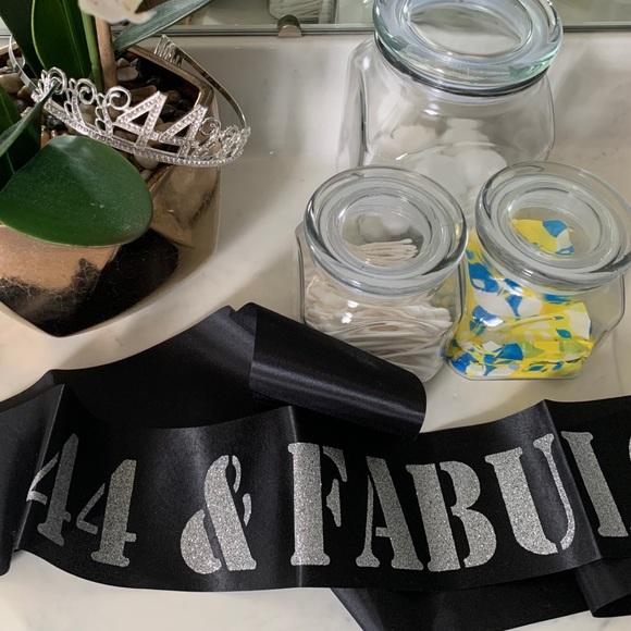 44th Bday sash + crown - Picture 3 of 5